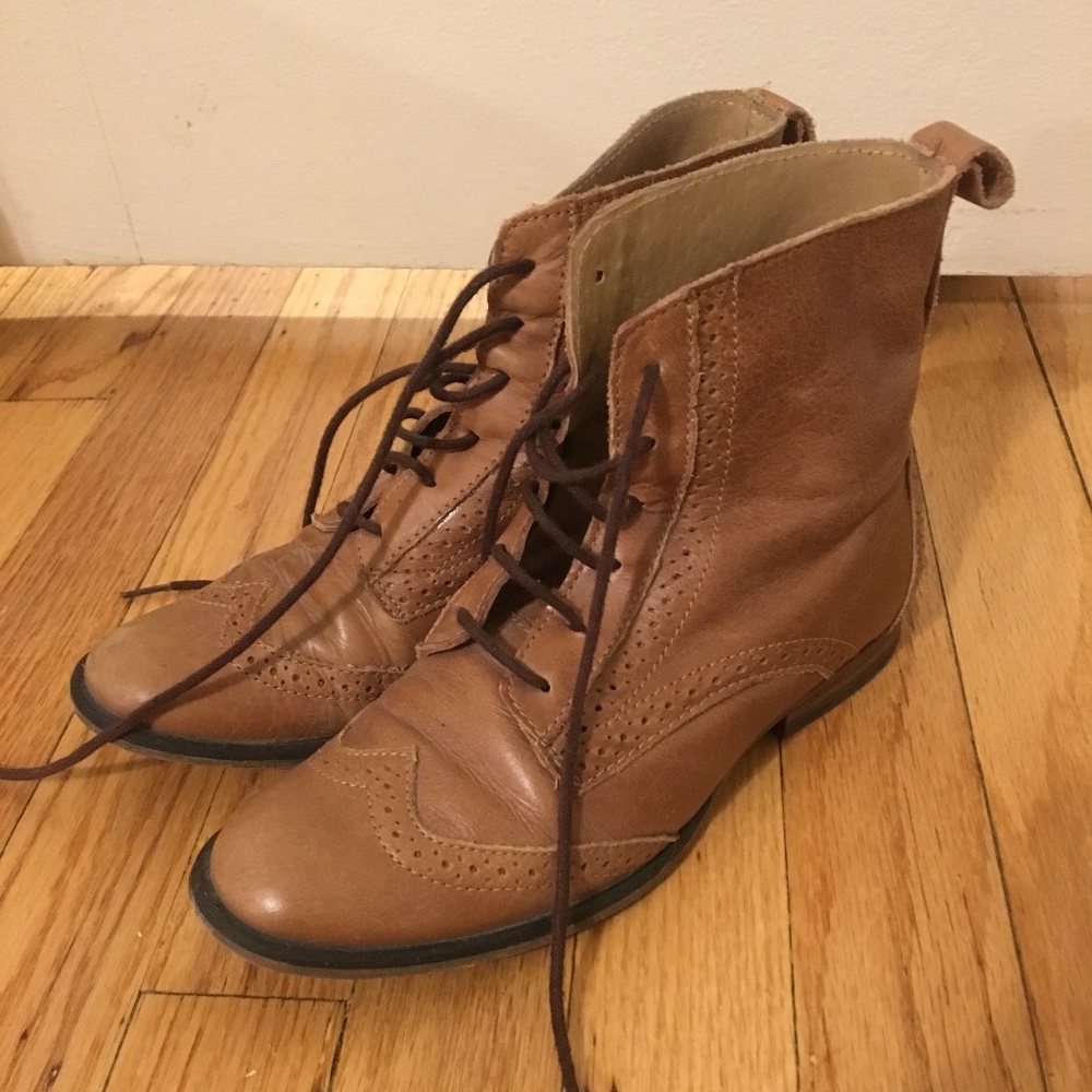 Steve Madden Mertie Cognac Booties - 6.5
